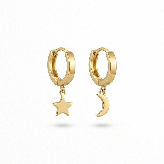 Astra Moon & Star Drop Earring