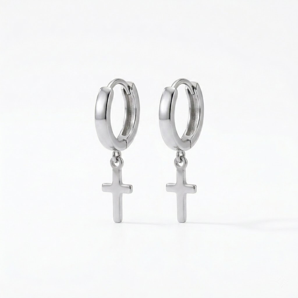 Eterna Cross Drop Earring