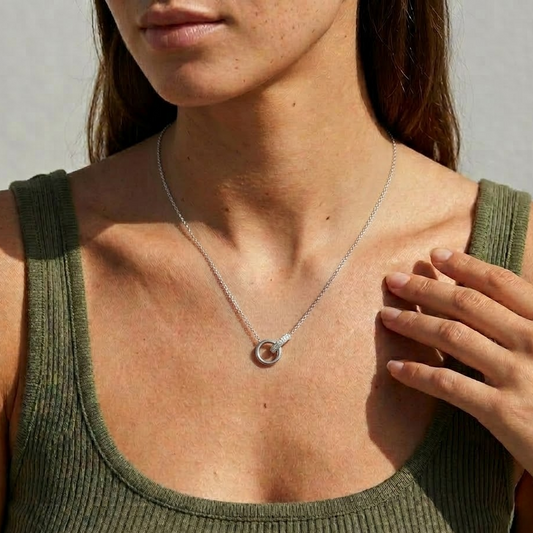 Eterna Interlocking Pavé Necklace