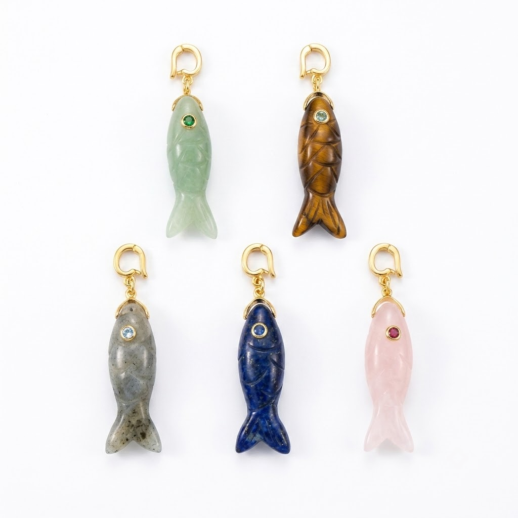 Molly Semi-Precious Fish Pendant