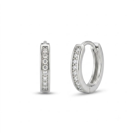 Solene Channel Pavé Hoops