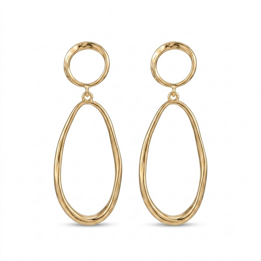 Solene Oval Drop Earrings