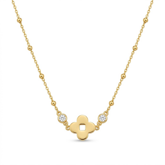 Verde Clover Ball Chain Necklace
