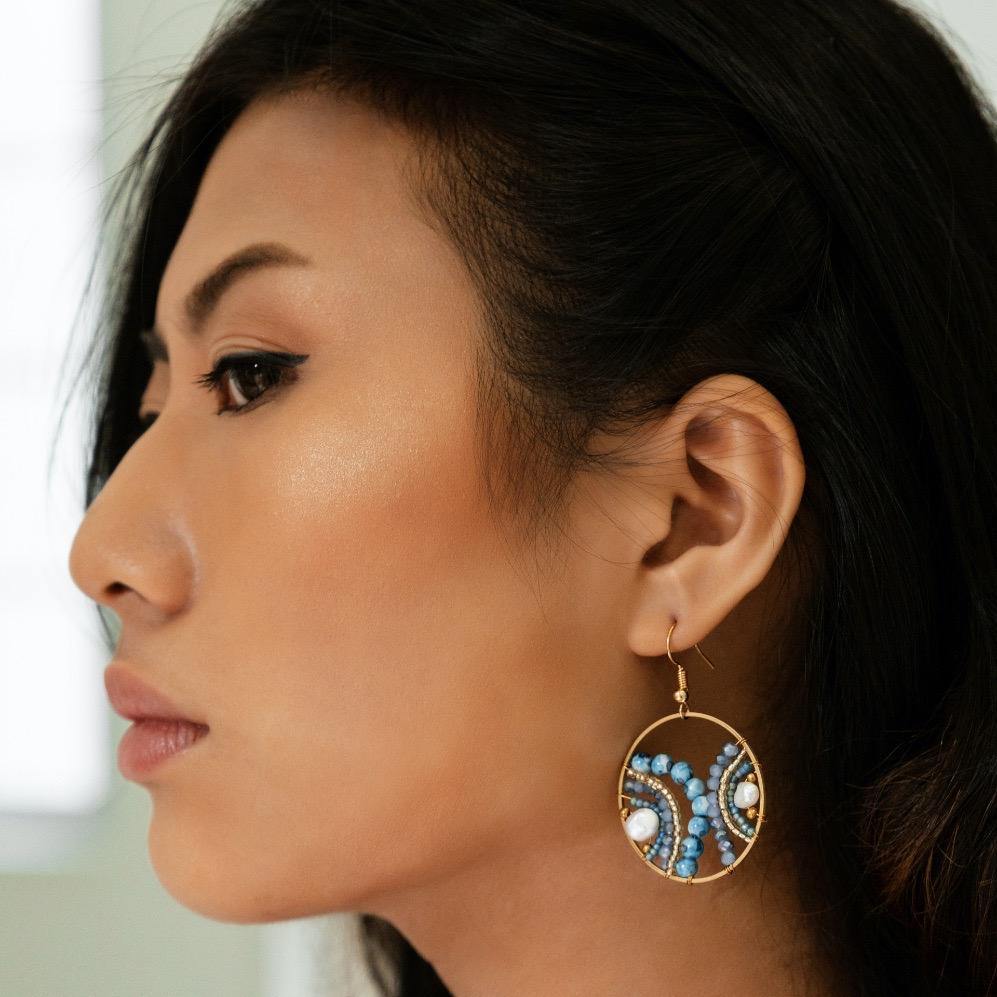 Beaded Wheel Earring - ShopHannaLee