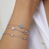 Pavé Disc Evil Eye Bracelet