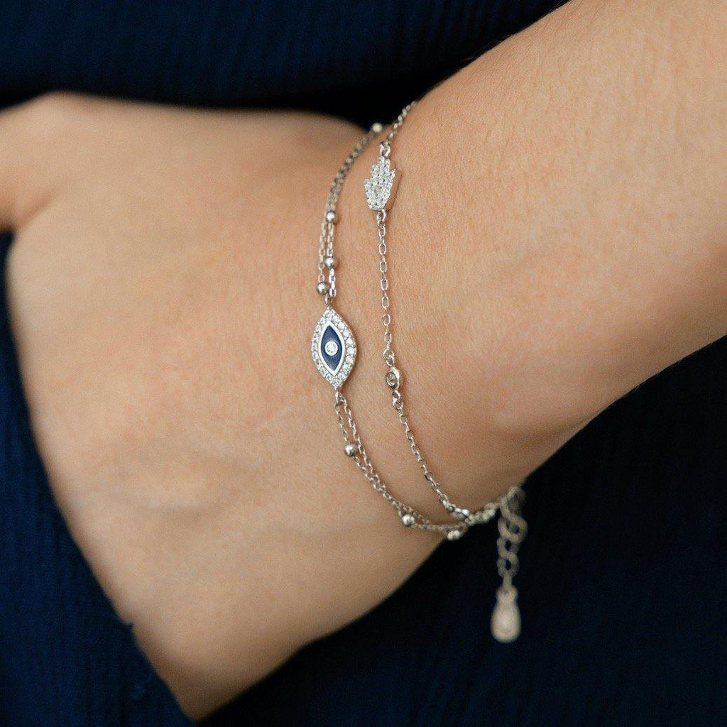 Diamond By The Yard Hamsa Bracelet - ShopHannaLee