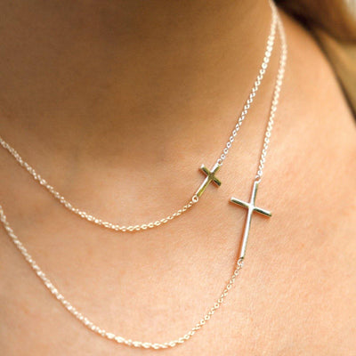 Mini Side Cross Necklace - ShopHannaLee