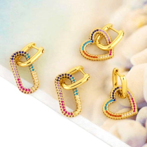 The Single Heart starburst Earing