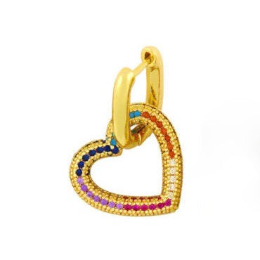 The Single Heart starburst Earing