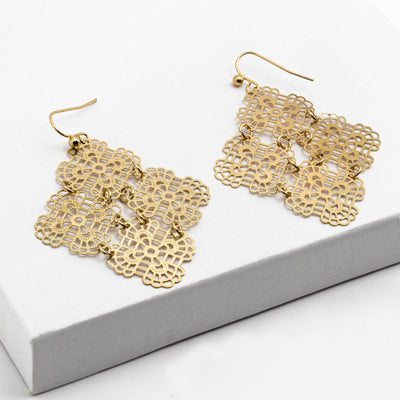 Filagree Diamond shape Earrings - ShopHannaLee