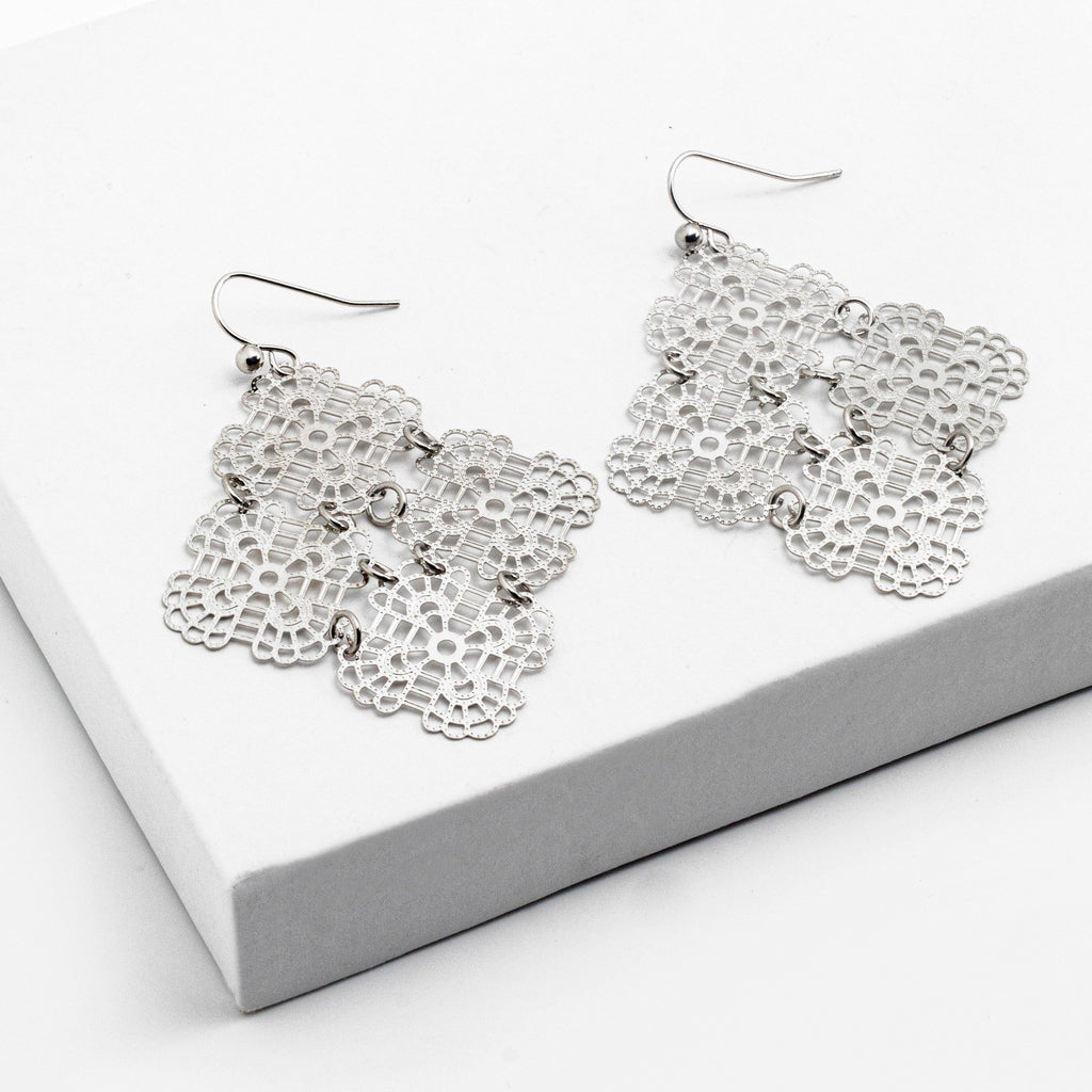 Filagree Diamond shape Earrings - ShopHannaLee