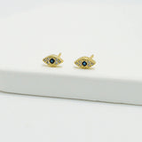 Oval Crystal Eye Stud (Sold Individually)