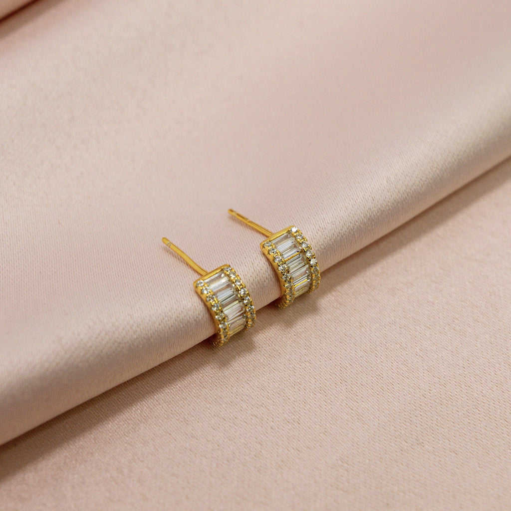 Mini Half Baguette Hoops - ShopHannaLee