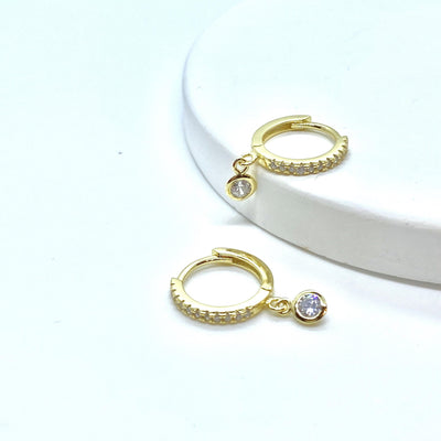 The Crystal Bezel Huggie - ShopHannaLee