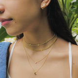 Double Row Moon Star Necklace