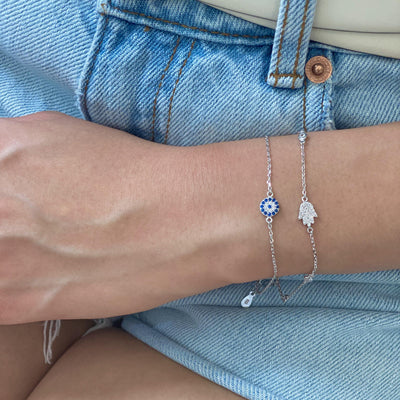 Diamond By The Yard Hamsa Bracelet - ShopHannaLee