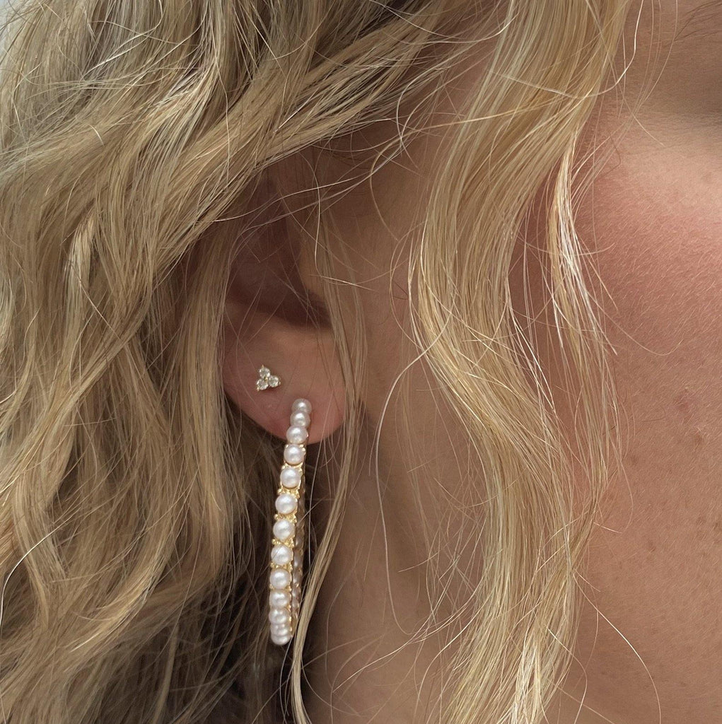 Mini Triple CZ Stud (Sold Individually) - ShopHannaLee