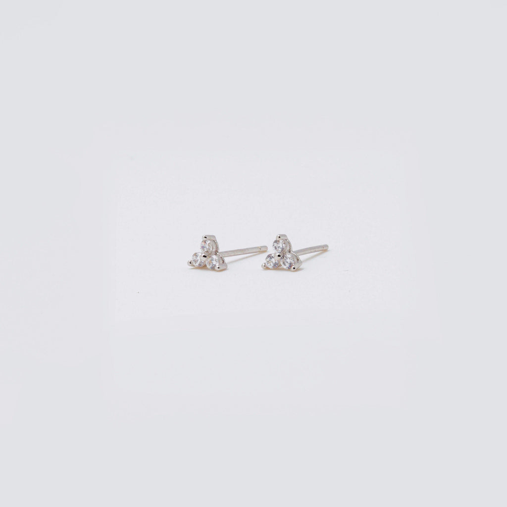Mini Triple CZ Stud (Sold Individually) - ShopHannaLee