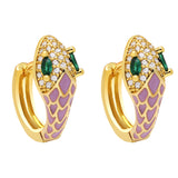 Enamel Snake Earrings