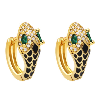 Enamel Snake Earrings