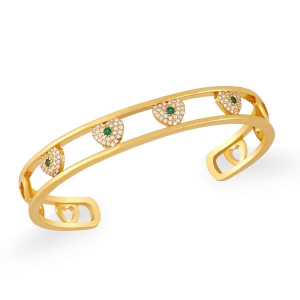 The Pave Heart Bangle