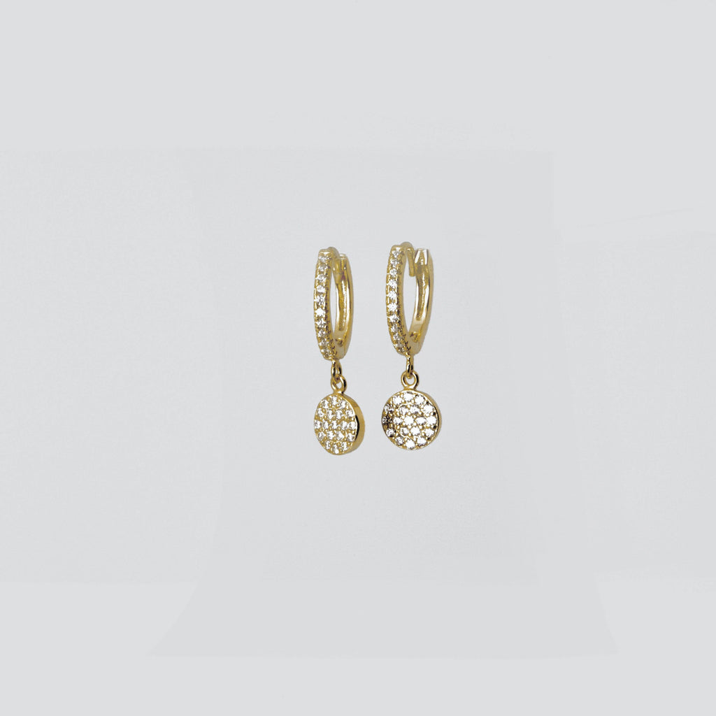 Pave Disc CZ Huggies - ShopHannaLee