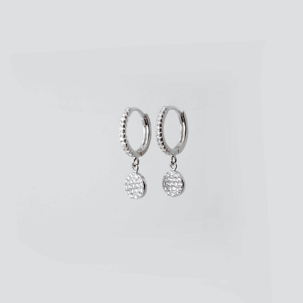Pave Disc CZ Huggies - ShopHannaLee