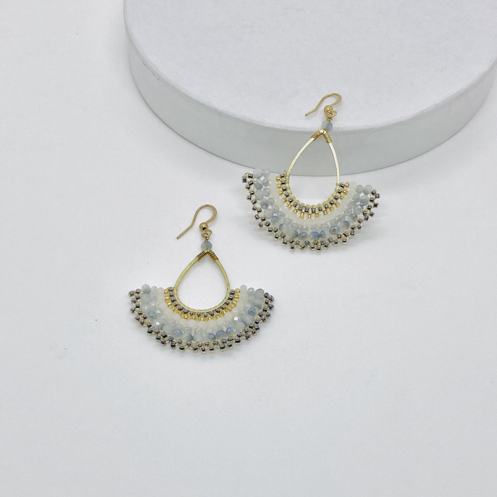 Beaded Fan Earrings - ShopHannaLee