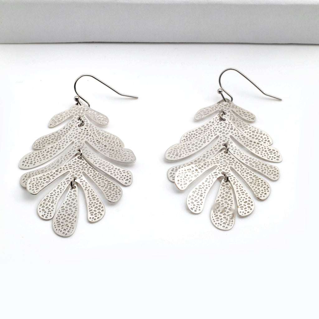 The Layered Leaf Earrings - ShopHannaLee