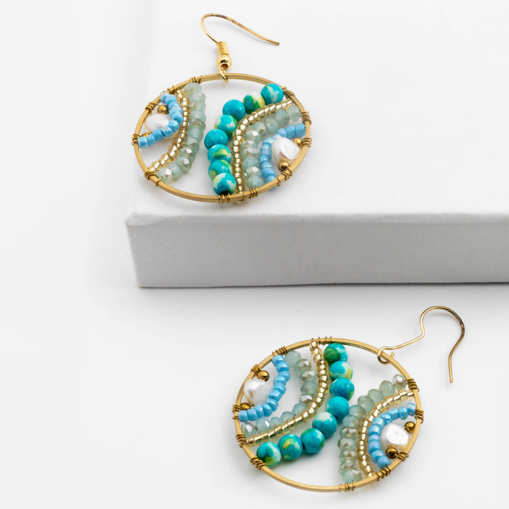 Beaded Wheel Earring - ShopHannaLee