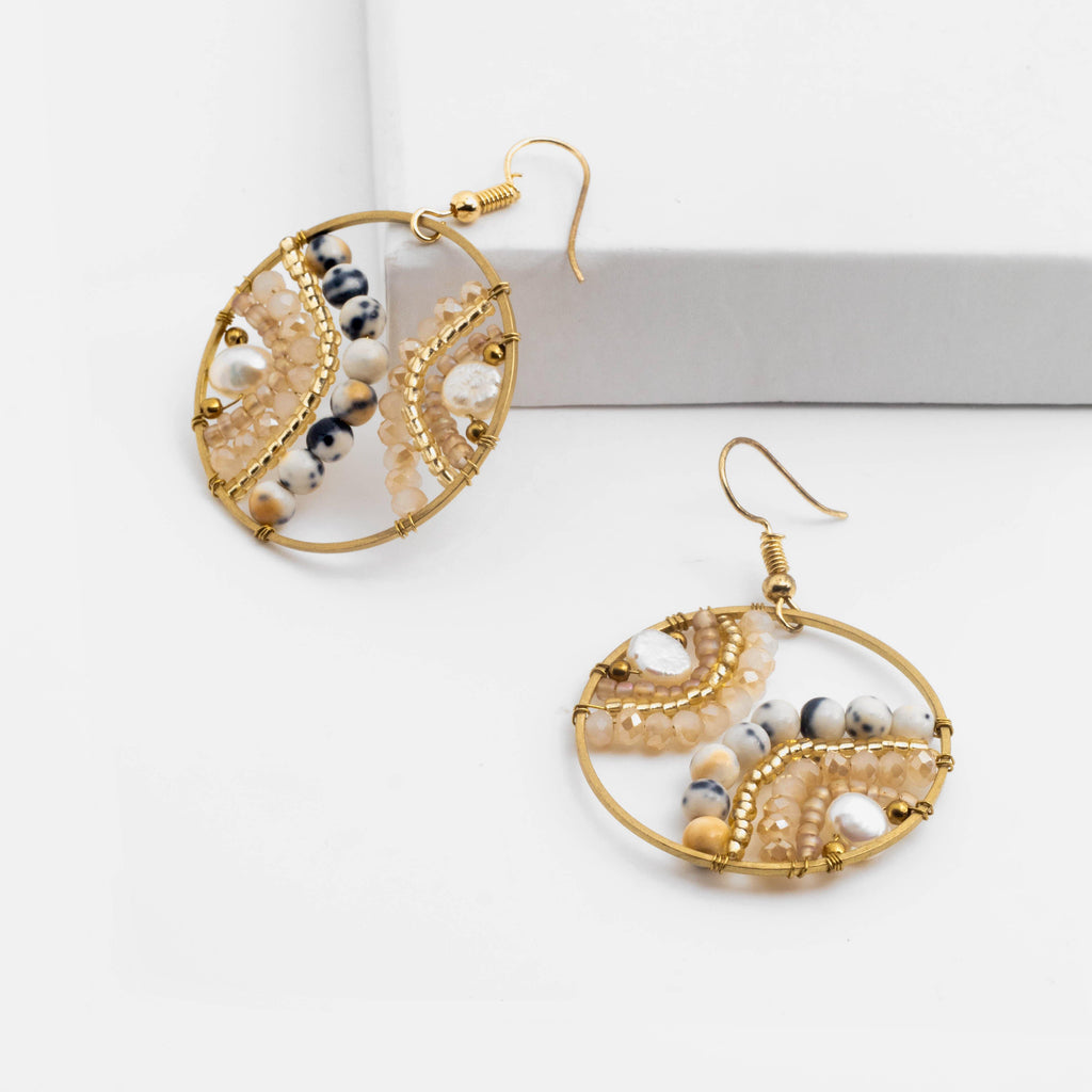 Beaded Wheel Earring - ShopHannaLee