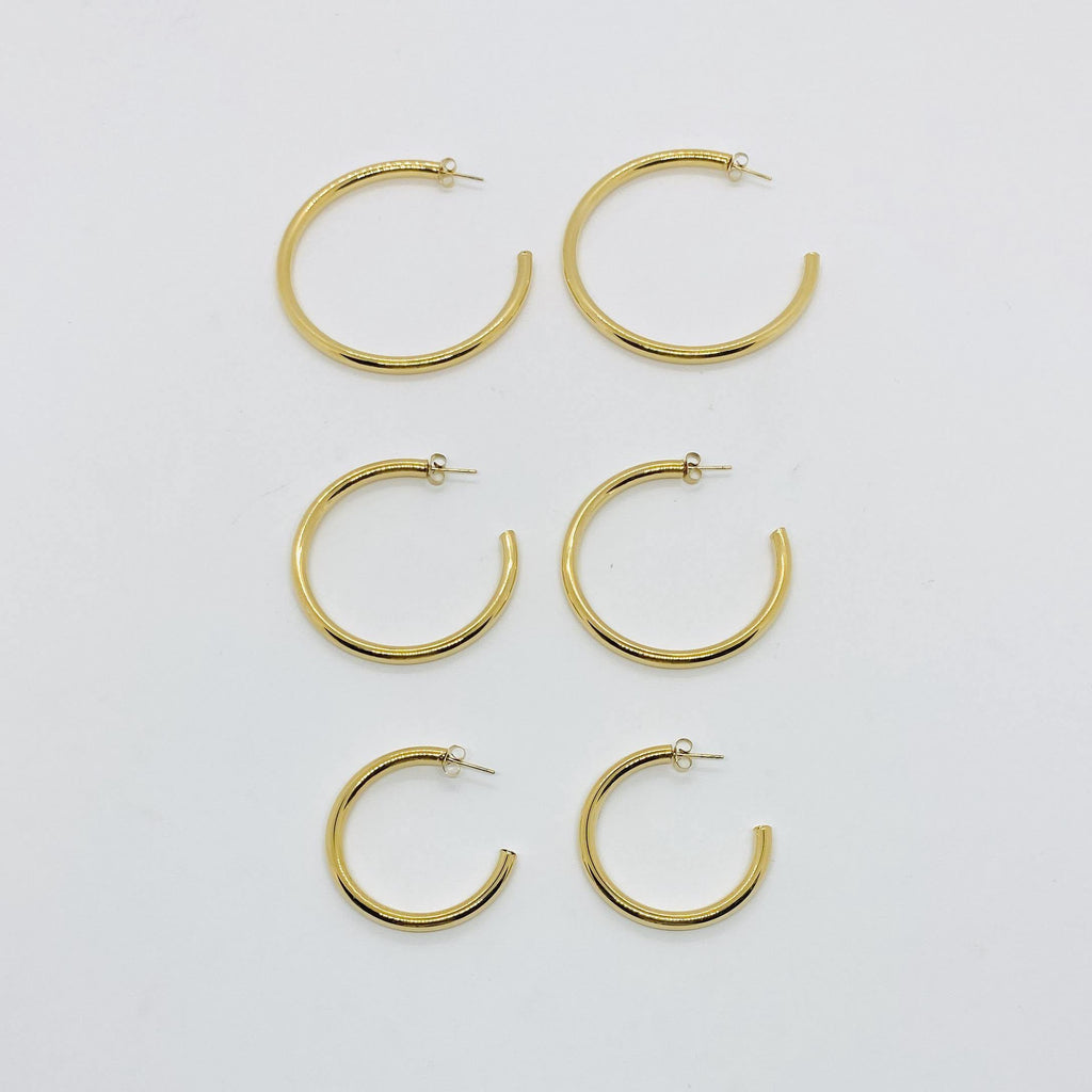 Leah Medium Hoop Earrings - ShopHannaLee