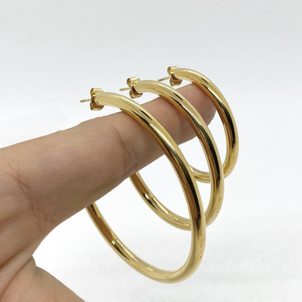 Leah Medium Hoop Earrings - ShopHannaLee