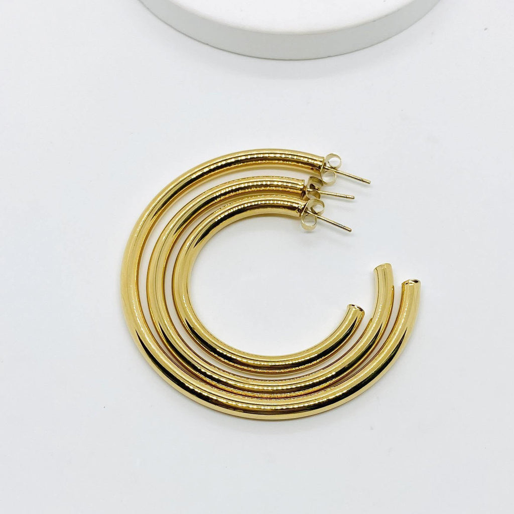 Leah Medium Hoop Earrings - ShopHannaLee