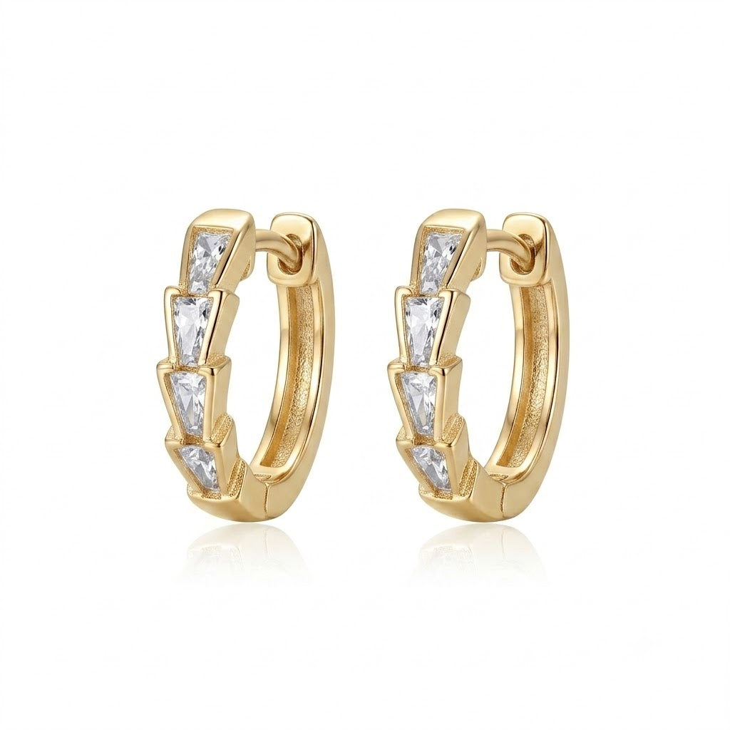 Aspen CZ Huggie Hoops