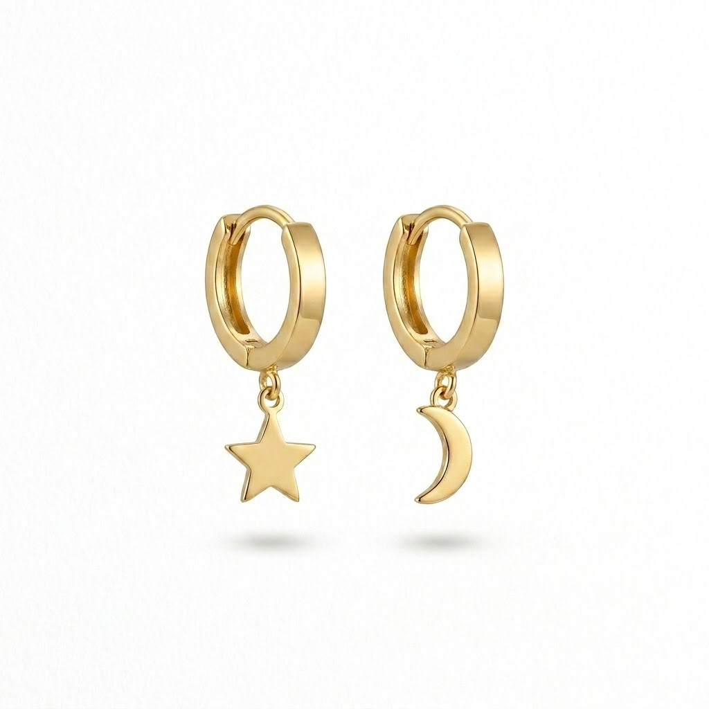 Astra Moon & Star Drop Earring