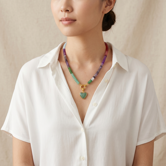Aura Deep Chromatic Beaded Necklace