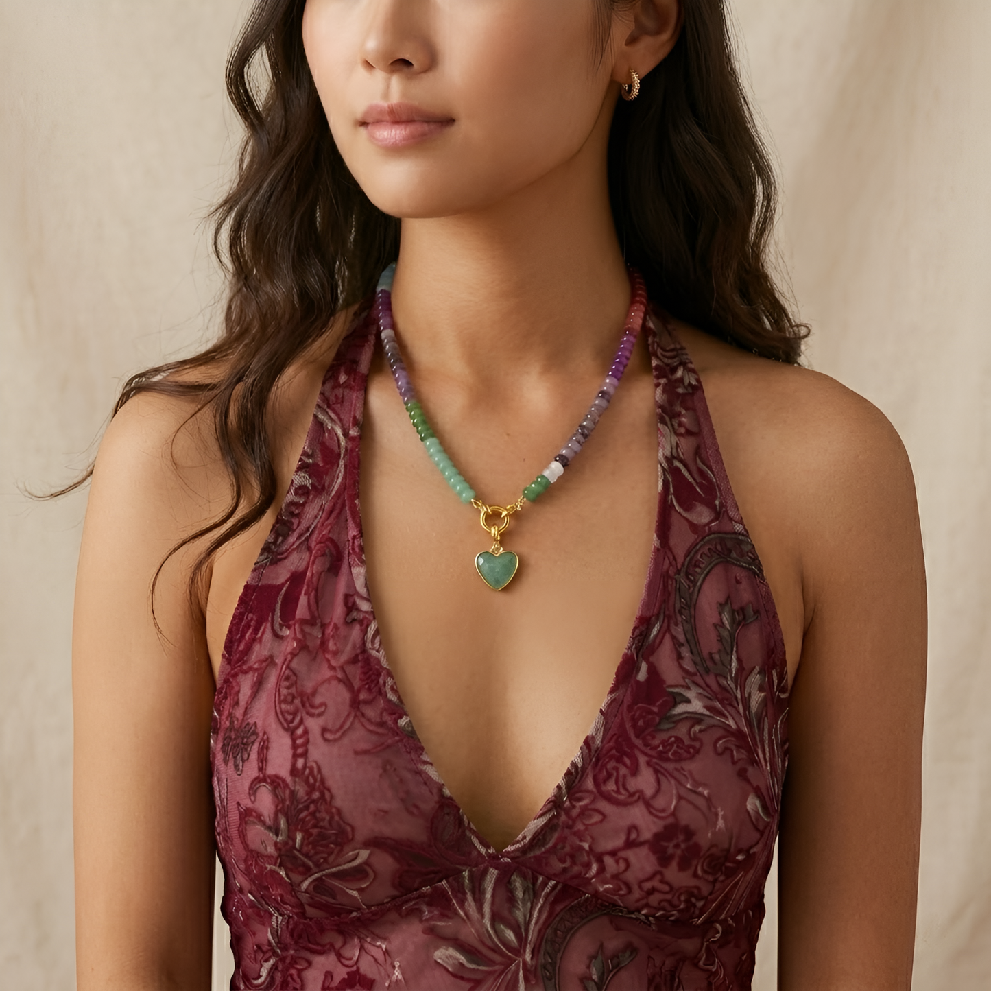 Aura Deep Chromatic Beaded Necklace