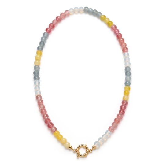 Aura Soft Pastel Beaded Necklace
