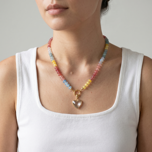 Aura Soft Pastel Beaded Necklace