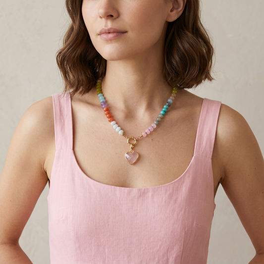 Aura Vibrant Light Beaded Necklace