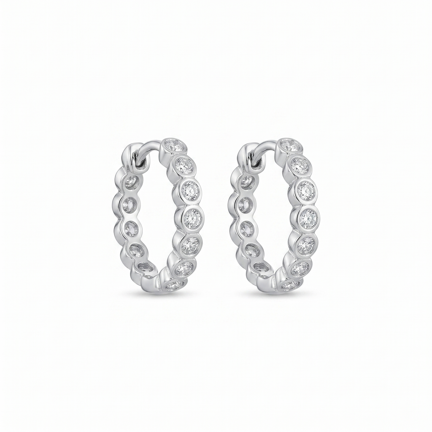 Clair Bezel CZ Huggies