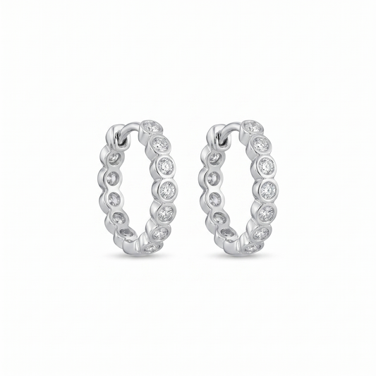Clair Bezel CZ Huggies