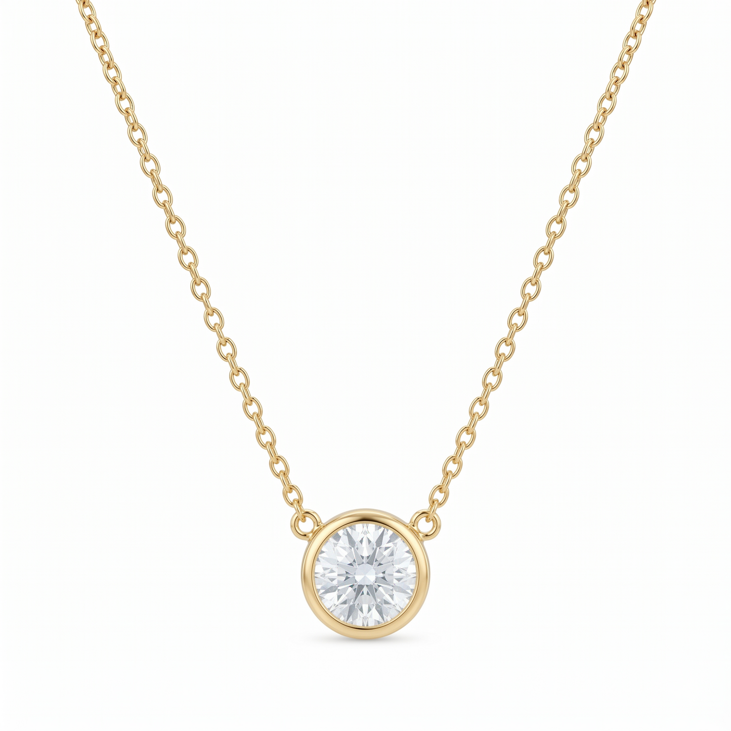 Clair Medium Bezel Necklace