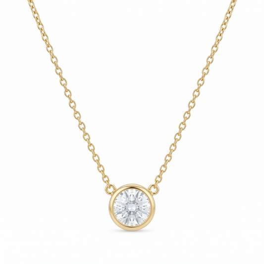 Clair Medium Bezel Necklace