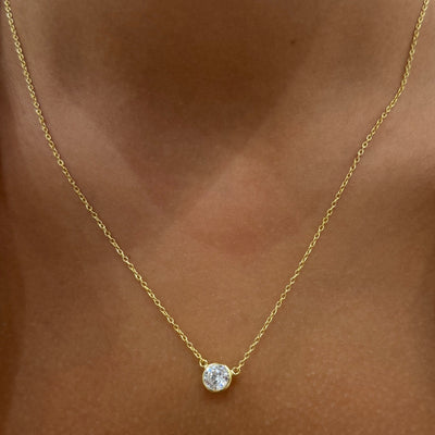 Clair Medium Bezel Necklace