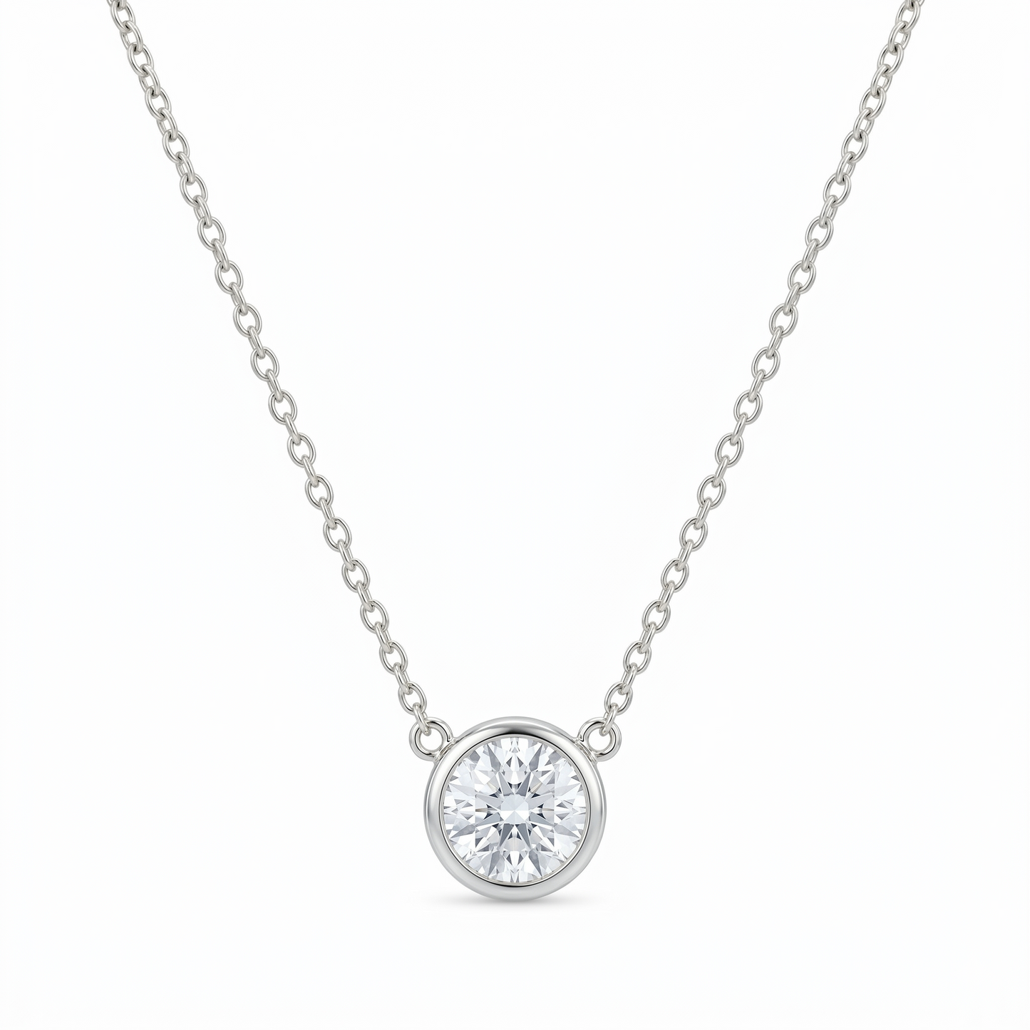 Clair Medium Bezel Necklace