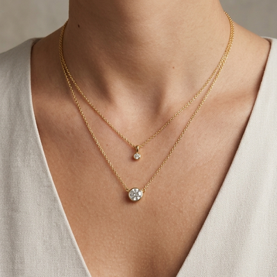 Clair Mini Bezel Necklace