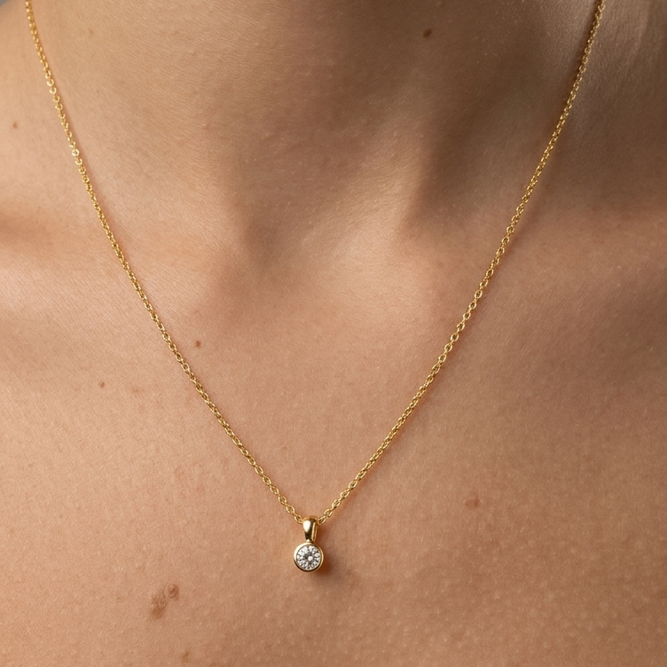 Clair Mini Bezel Necklace