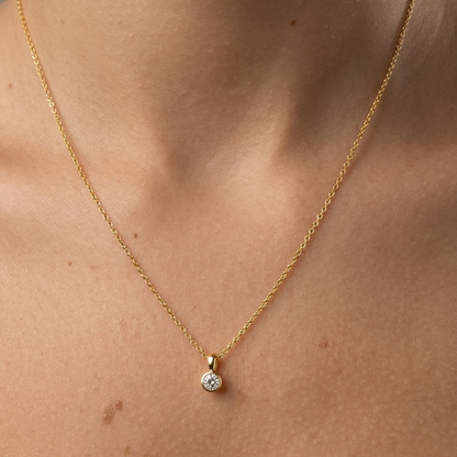 Clair Mini Bezel Necklace